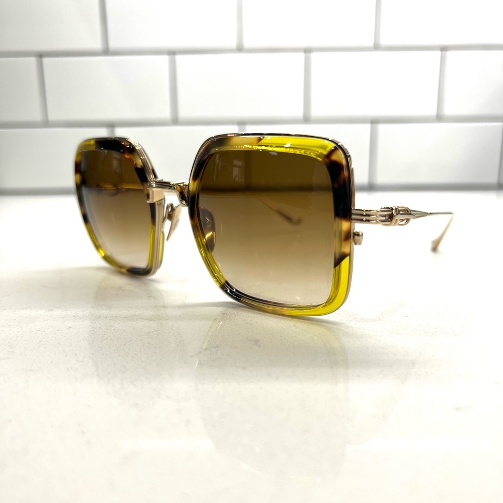 RARE Chrome hearts “blue job” gold plated sunglasses